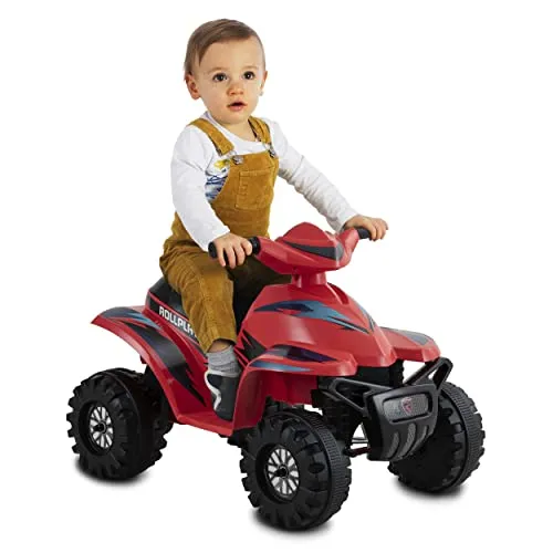 Rollplay Mini Elektro-Quad Racing für Kinder - Elektrofahrzeug für Kinder ab 1,5 Jahren, ideal für die Entwicklung motorischer Fähigkeiten mit sicherem 1-Knopf-Betrieb und 3 km/h Geschwindigkeit.