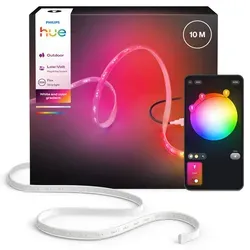 Philips Hue Flux LED-Streifen 10m für den Außenbereich - Gestalten Sie Ihre Terrasse oder den Garten mit dem Philips Hue Flux LED-Streifen. Wetterfest und einfach zu installieren, bietet er eine Vielzahl von Farben für stimmungsvolle Beleuchtung.