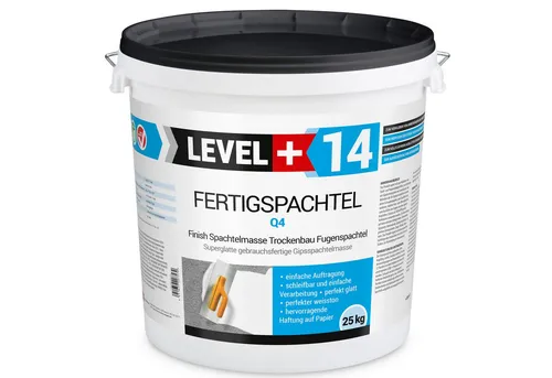 Level+ Fertigspachtel L+14 25KG in weiß von Level+