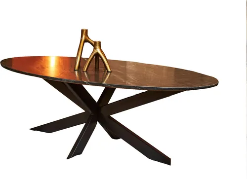 Couchtisch Menza, Schwarz, Marmor, 130x46x70 cm