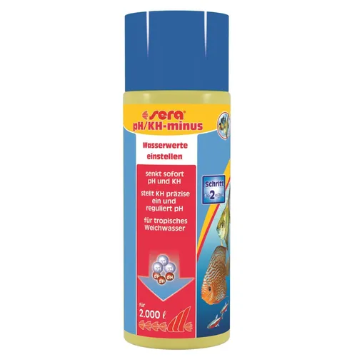 sera pH/KH-minus 500 ml für  Aquarium - senkt sofort pH und KH (Karbonathärte)