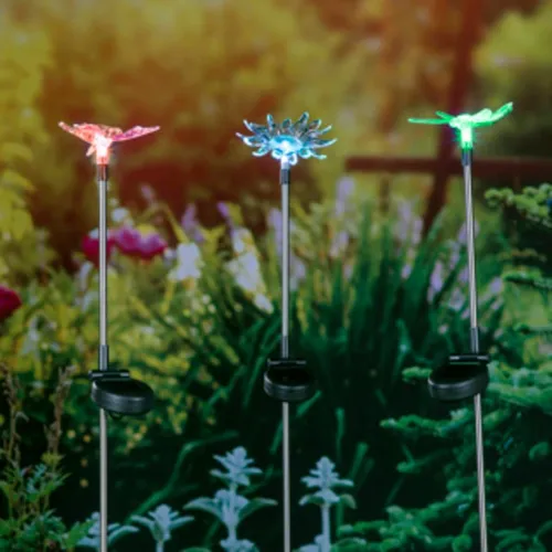 Haushalt International Gartenstecker Dekostecker mit Solarleuchte Maße: ca. 75cm hoch (1-St)