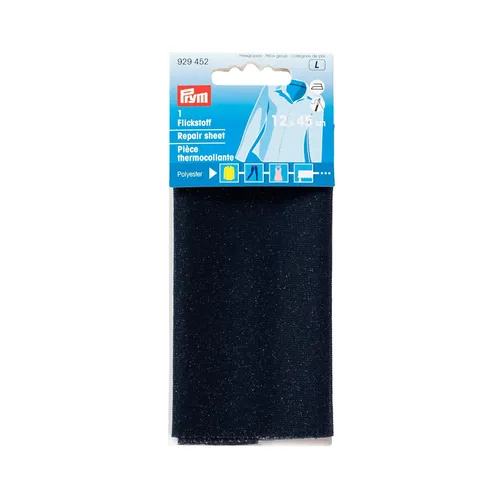 Flickstoff Polyester marine blau 12 x 45 cm zum bügeln Prym 929452 Stoff Flicken