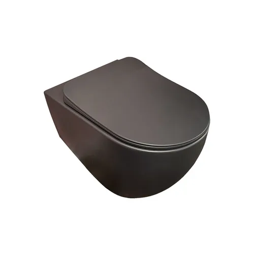 BB INFINITY Wand WC spülrandlos mit SoftClose WC-Sitz in grau von Bäder Boutique