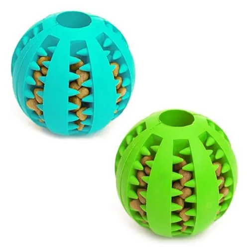 TAIHE Hundespielzeug Set, Snackball Hund, Futterball für Hunde, Hundeball für Kleine Mittelgroße, Hundeball aus 100% Naturkautschuk