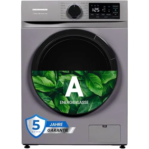 HEINNER HWM-M914IVNSA+++ Waschmaschine, 9 kg, bürstenloser Motor, 15 Waschprogramme, 72 dB Geräuschpegel, LED-Anzeige, 1400 U/min, Energieklasse A+++, 5 Year Warranty (Anthrazit, 9 KG)