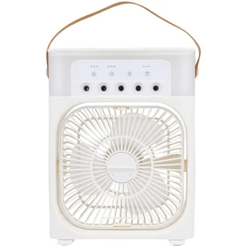 HAC24 Tischventilator mit Sprühnebel LED 7 Farben USB-C und Timer 450 ml Wassertank Ventilator