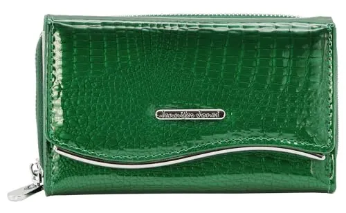 Jennifer Jones Damen Leder Geldbörse in grün von Jennifer Jones Leather