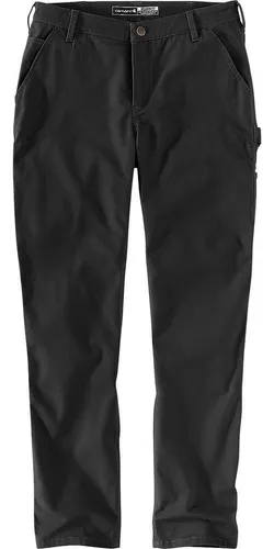 Carhartt The Essential Canvas Damen Hose, Schwarz, Größe 44 - Robuste Damenhose im Relaxed Fit mit geradem Bein. Aus strapazierfähigem Stretch-Canvas für optimale Bewegungsfreiheit – ideal für den täglichen Einsatz in der Arbeitsschutzkleidung.