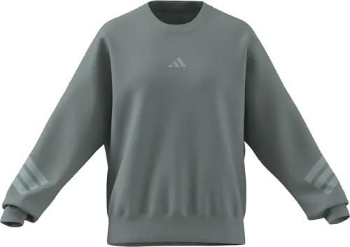 adidas Women's Future Icons Three Stripes Sweatshirt, Wonder Sage, S