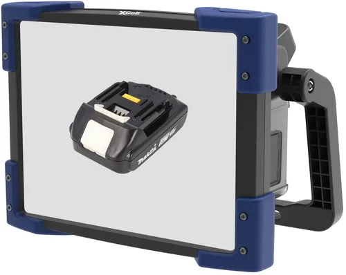 XCell Worklight Multi Arbeitsleuchte 45W, max. 5000 Lumen, inklusive 1x Makita BL1820B 18V 2Ah Li-Ion Akku und Ladegerät