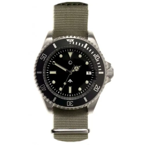 MWC Diver 300m Diver Automatik Stahl Schwarz Taucher Saphir Datum Herren Uhr