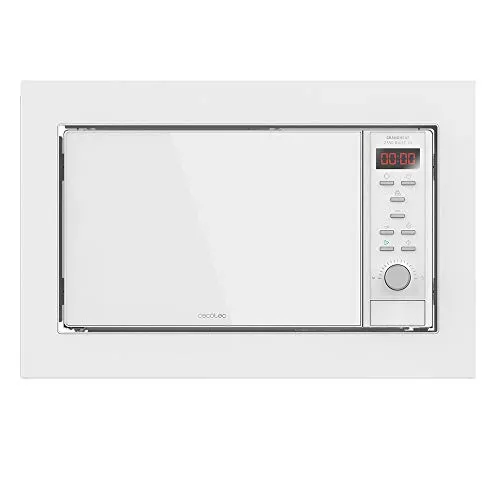 Cecotec Einbau-Mikrowelle Digital GrandHeat 2350 - Mikrowelle mit Grill, 23L, 900W, 9 Programme und Quick Start für perfekte Ergebnisse. Ideal für moderne Küchen mit einfacher Reinigung dank keramischer Innenseite.