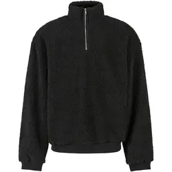 Urban Classics Oversized Teddy Troyer Black, L - T-Shirts für Herren, kuscheliger Teddy-Stil für ultimativen Komfort und Wärme, perfekt für lässige Outfits und alle Jahreszeiten.