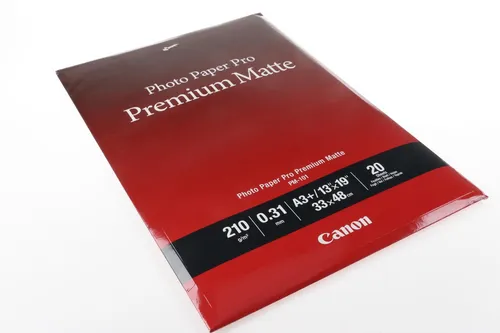 Canon Fotopapier PM-101 Premium matt - DIN A3+, 20 Blatt, ideal für professionelle Drucke mit warmen Farbtönen und perfektem Schwarzweißdruck