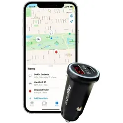 AutoSky Auto-Ladegerät & GPS-Tracker – Dual-USB KFZ-Ladegerät mit Ortungsfunktion