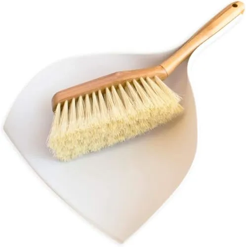 Eco Natural Kehrschaufel Set - Handfeger und Schaufel - Kehrgarnitur - PET-Borsten - Bambus