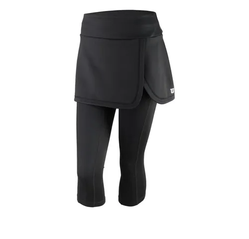 Wilson Damen Capri Skort Iv Rock schwarz XS - Kleider & Röcke, bequemer Capri Skort aus 88% Polyester und 12% Elasthan, ideal für sportliche Aktivitäten und Freizeit.