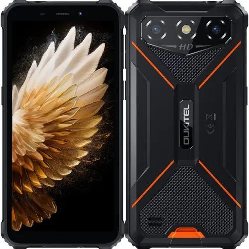 Oukitel Smartphone G3 6 4/128GB 6300mAh (128 GB, Orange, Schwarz, 6