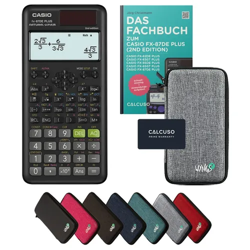 Casio fx-87DE Plus 2. Auflage mit Schutztasche und Fachbuch von CASIO