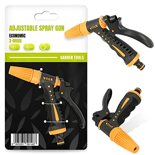 Gartenbrause Handbrause Schaluchbrause Sprühpistole Wasserspritze Spritzpistolen Multibrause Handsprüher Schlauchspritze Spritzdüse Autowaschen Gartenschlauch Systeme Bewässerung Schwarz