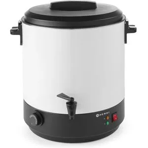 Hendi Einkochautomat 240601, 2500 Watt - Multikocher mit 25 Liter Fassungsvermögen, ideal zum Einkochen und Erwärmen von Getränken. Einstellbare Temperatur von 30 bis 110°C und tropffreier Zapfhahn für einfache Handhabung.