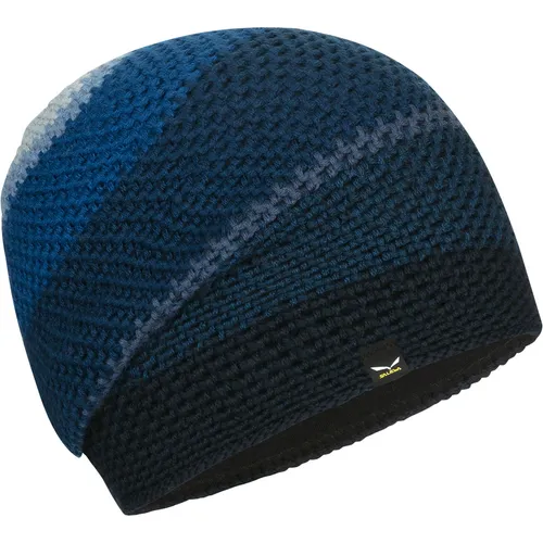 Salewa Sella AM Beanie blue stripes (8361) UNI58 - Mütze für Bergsteigen und Hochtouren, aus 50/50 Merinowolle und Acryl, atmungsaktiv und mit feuchtigkeitsableitendem Stirnband für optimalen Tragekomfort.
