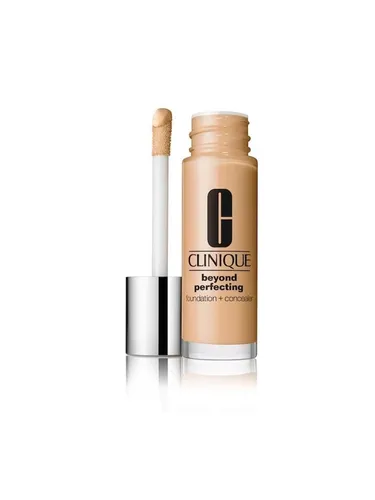 Clinique Beyond Perfecting Foundation + Concealer CN08 Linen 30 ml - Make-up mit 2-in-1 Funktion: Foundation und Concealer in einem für ein perfektes, langanhaltendes Finish.
