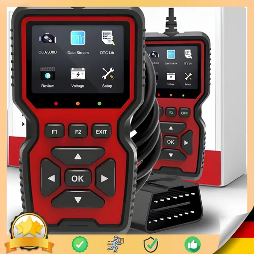 Retoo OBD2 Diagnosetester V519, Universal KFZ Fehlercode Lesegerät - OBD-II Diagnosewerkzeuge - Vielseitiger Diagnosetester für Pkw, SUV und leichte Nutzfahrzeuge. Bietet vollständige Motordiagnose und Echtzeit-Überwachung in einem robusten Design.