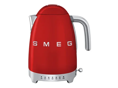 Smeg KLF04RDEU Wasserkocher (rot) - Design Wasserkocher im Retro-Stil, mit 1,7 Liter Fassungsvermögen und schneller Kochzeit für perfekten Tee oder Kaffee.