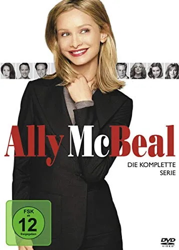 Ally McBeal - Complete Box [30 DVDs] - Komplette DVD-Box der kultigen Serie, freigegeben ab 12 Jahren, ideal für Fans von humorvollen Anwaltsgeschichten.