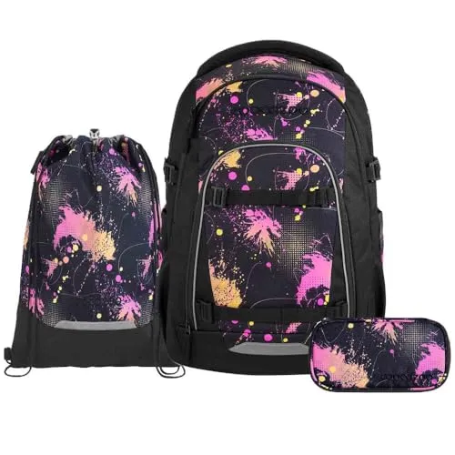 coocazoo Schulranzen Set MATE Colour Drift 3-teilig