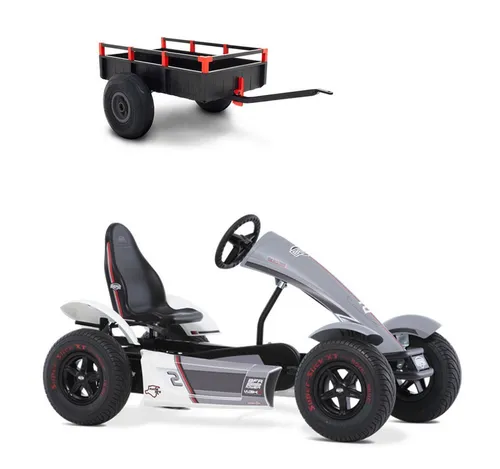 Berg Go-Kart BERG Gokart XL Race GTS BFR mit Anhänger - Go-Kart für Kinder ab 5 Jahren, robust und sicher. Mit BFR-System für einfaches Bremsen und Rückwärtsfahren. Luftreifen sorgen für hohen Fahrkomfort und Geschwindigkeit.