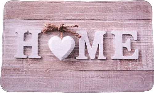 Badteppich Home 70 x 110 cm - Weich & Schnelltrocknend - Badematten & Badteppiche - Hochwertiger, rutschhemmender Badteppich, der super weich ist und ideal für Fußbodenheizung geeignet. Pflegeleicht und waschbar bei 30 Grad.