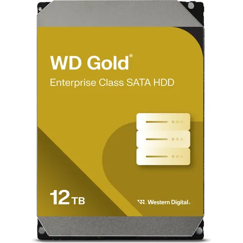 WD Gold 12TB Festplatte - Zuverlässige Datacenter-Lösung - Festplatte für Rechenzentren, bietet bis zu 2,5 Mio. Stunden MTBF und Vibrationsschutz für höchste Zuverlässigkeit und Langlebigkeit.