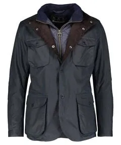 Barbour Herren Wachsjacke OGSTON M in blau von Barbour