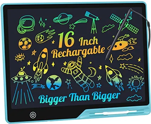 LCD Schreibtafel Kinder 16 Zoll Wiederaufladbar