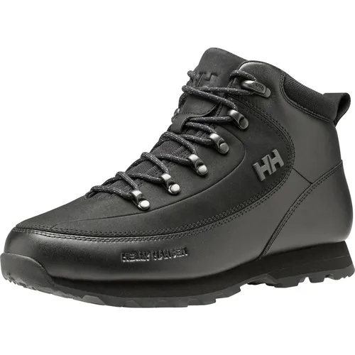 Helly Hansen Herren The Forester Premium Hiking Boot, 990 Black/Ebony, 46 EU - Wanderschuhe in Premium-Qualität, aus hochwertigem Leder mit HH Seam-Shield für optimalen Wetterschutz und Komfort bei winterlichen Abenteuern.