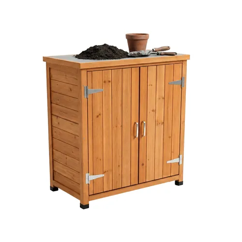 Relaxdays Pflanztisch aus Holz und Metall, 75x90x40 cm, praktischer Blumenständer für Garten und Balkon - Der Relaxdays Pflanztisch ermöglicht bequemes Arbeiten im Stehen und bietet mit seinem Unterschrank Stauraum für Gärtnerutensilien. Ideal für Garten, Gewächshaus oder Balkon – pflegeleichte, verzinkte Arbeitsfläche inklusive!