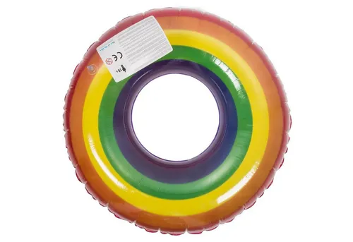Out of the Blue Schwimmring Aufblasbarer Schwimmring 90cm Pride Regenbogen Schwimmreifen