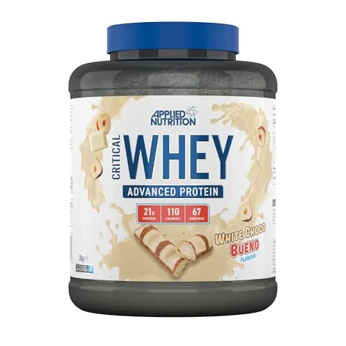 Applied Nutrition Critical Whey Protein Pulver 2kg – Hochwertiges Whey Protein für Muskelaufbau - Molkenproteine mit hohem Eiweißgehalt, ideal für Muskelaufbau und -erhalt, einfach zuzubereiten und in vielen leckeren Geschmacksrichtungen erhältlich.