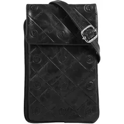 Umhängetasche BRUNO BANANI - Schwarz, Echt Leder, Leicht glänzend - Stylische Umhängetasche aus 100% Rindleder, ideal für Festivals und Stadtbummel. Mit mehreren Fächern für Karten und Handy sowie einem verstellbaren Schultergurt.