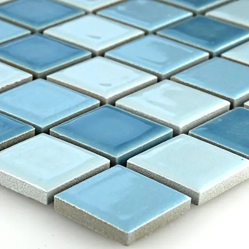 Keramik Mosaik Fliesen Blau Mix 25x25x5mm - Vielseitig & Elegant - Vielseitig einsetzbar für Bad, Küche und Wohnräume. Robuste Keramikfliesen sind pflegeleicht und hitzebeständig. Einfache Montage dank Netzrückseite. Wählen Sie zwischen matten und glänzenden Oberflächen für jeden Stil.