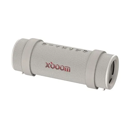 LG xboom GRAB Bluetooth-Speaker 1.1 – Mobiler Lautsprecher mit 30 W - Kompakter Bluetooth-Lautsprecher für unterwegs mit dynamischem Bass und bis zu 20 Stunden Akkulaufzeit. IP67-zertifiziert für Wasser- und Staubschutz, ideal für jedes Abenteuer.