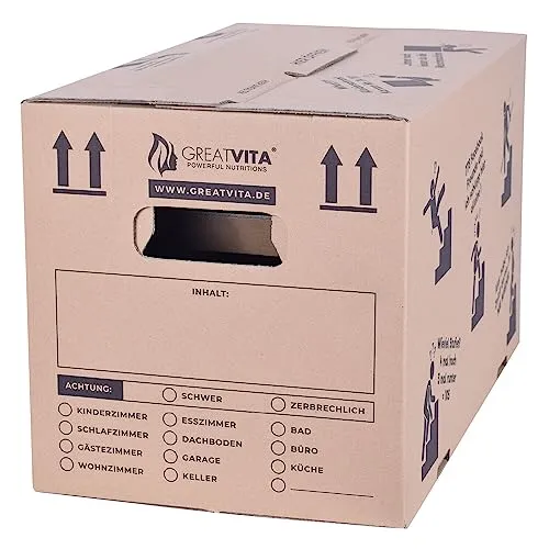 30x Umzugskartons 2-wellig extra stabil - Versand- & Umzugskartons – Robuste Umzugskisten aus 100% recycelter Pappe, ideal für sicheren Transport und Aufbewahrung mit einer Traglast von bis zu 40 kg.