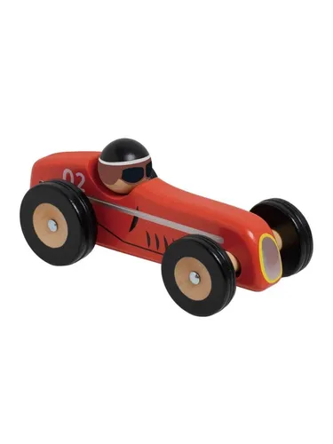 Classic World Rennwagen Monaco - Spielzeug-Rennwagen aus Holz - Spielzeug-Rennwagen für Kinder ab 18 Monaten, mit beweglichem Lenksystem zur Förderung von Motorik und Koordination – handgefertigt aus FSC-zertifiziertem Holz und ideal als stilvolles Sammlerstück.