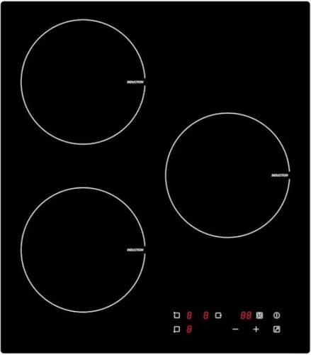 PKM Induktions-Kochfeld IF3 schwarz - 3 Kochzonen, TouchControl und rahmenloses Design für moderne Küchen
