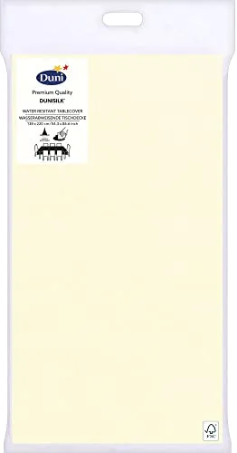Duni Tischdecken aus Dunisilk®+ Uni champagne, 138 x 220 cm von Duni