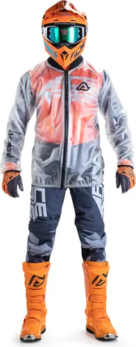 Acerbis Rain Pro Jacke Transparent 3 - Funktionsjacke aus transparentem Material, wasserdicht und atmungsaktiv – ideal für Outdoor-Aktivitäten bei jedem Wetter.