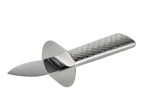 Alessi FM23/44 Colombina Austernmesser - Hochwertiges Edelstahl Design - Austernmesser aus glänzend poliertem Edelstahl 18/10 mit Klinge aus AISI 420 Stahl, ideal für anspruchsvolle Fischliebhaber und stilvolle Tafelgestaltung.